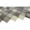 Sample- Geological Diamond Multicolor Slate  &amp; Khaki Blend Glass Tiles 2x3 Sample