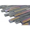 Sample- Geological Tao Black Slate  &amp; Rainbow Black Glass Tiles 1/2xrandom Sample