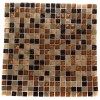 Golden Road Blend Squares 1/2" X 1/2" Marble & Glass Mosaic Tile