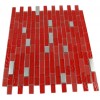 Hell's Kitchen Blend Brick Pattern 1/2" X 2" Glass & Metal Tiles