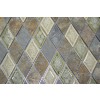 sample-ROMAN COLLECTION EMPERIAL SLATE DIAMOND 1/4 SHEET GLASS TILES SAMPLE