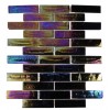 IRIDESCENT INKWELL 1X4 BRICK GLASS TILE