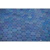 sample-IRIDESCENT SPHERE BLUE CIRCLES 1/4 SHEET GLASS TILES SAMPLE