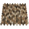 Kinetic Amber Ovals Marble Tiles