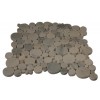 Kinetic Asian Statuary Circles Honed Finish Marble Tiles