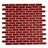 Loft Cherry Red 1/2x2 Brick Pattern