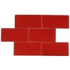 LOFT CHERRY RED FROSTED 3x6 GLASS TILE