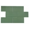 Loft Spa Green Polished 3x6 Glass Tile