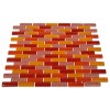 Loft Sushi 1/2" X 2" Polished Glass Tiles In Brick Pattern