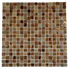 METALLIC ETCHED PHARAOH'S GOLD BLEND 1/2" X 1/2" MARBLE & GLASS TILES