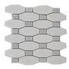 Octave Pattern White Thassos With Blue Celeste Dot 