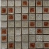 sample-ROMAN COLLECTION ROSSO BLEND 1x1 1/4 SHEET GLASS TILES SAMPLE