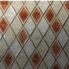 Sample-roman Collection Rosso Blend Diamond 1/4 Sheet Glass Tiles Sample
