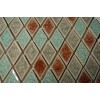 Sample-roman Collection Verde Blend Diamond 1/4 Sheet Glass Tiles Sample