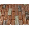 sample-TERRENE PLUTO BLEND 1X3 1/4 SHEET GLASS TILES BRICKS SAMPLE