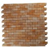 sample-HONEY ONYX 1/2X1, 1/4 SHEET GLASS TILES SAMPLE