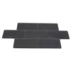 Sample - Loft Classic Black Frosted 3x6 Glass Tiles 1 Piece Sample