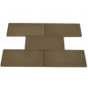 Sample - Loft Khaki Frosted 3x6 Glass Tiles 1 Piece Sample