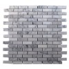 Sample-white Carrera 1/2x2 Brick  Tile 1/4 Sheet Sample