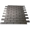 Stainless Steel .75"x2.5" Metal Tile Brick Pattern