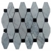 OCTAVE PATTERN WHITE CARRERA WITH BLACK DOT MARBLE TILE