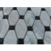 sample-OCTAVE PATTERN WHITE CARRERA WITH BLACK DOT 1/4 SHEET  TILES SAMPLE