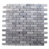 White Carrera 1/2x2 Marble Tile