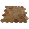 Wood Onyx 2" Hexagon Polished Marble Mosaics
