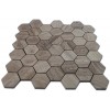 Wooden Beige 2" Hexagon Polished Marble Mosaics